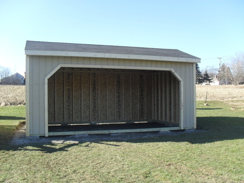 Lean to Shed with Overhang